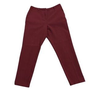 Topshop Straight Leg Trouser Business Casual Red Slim Fit Dress Pants Workwear 8